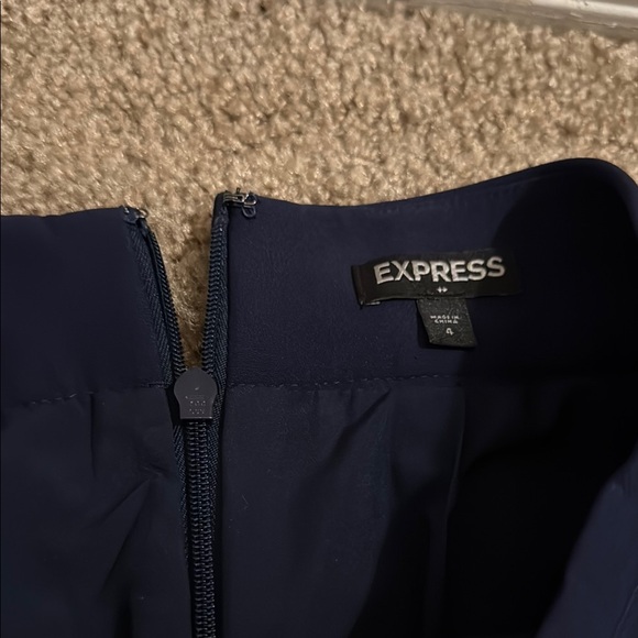 Elegant Express Navy Blue Women's Pencil Skirt - Picture 2 of 4